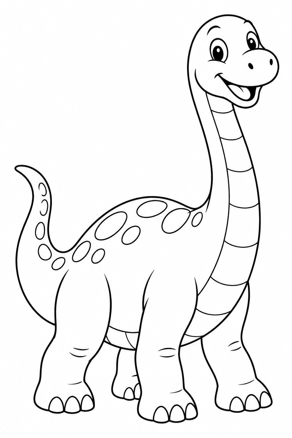 Dino — zwart-wit kleurplaat