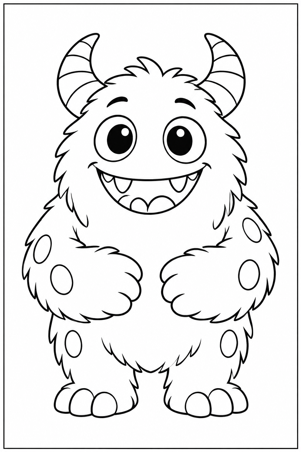 Lief monster — kleurplaat om te printen