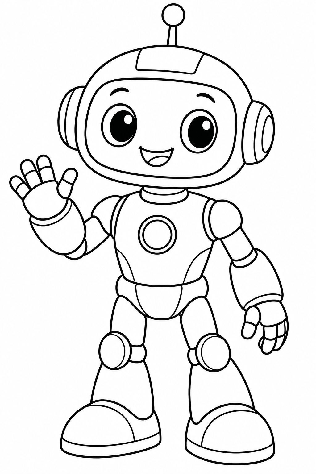 Robot — kleurplaat om te printen