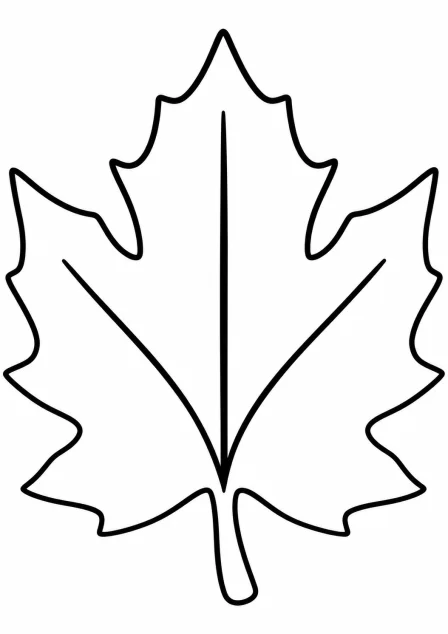 Het grote herfstblad β kleurplaat om te printen