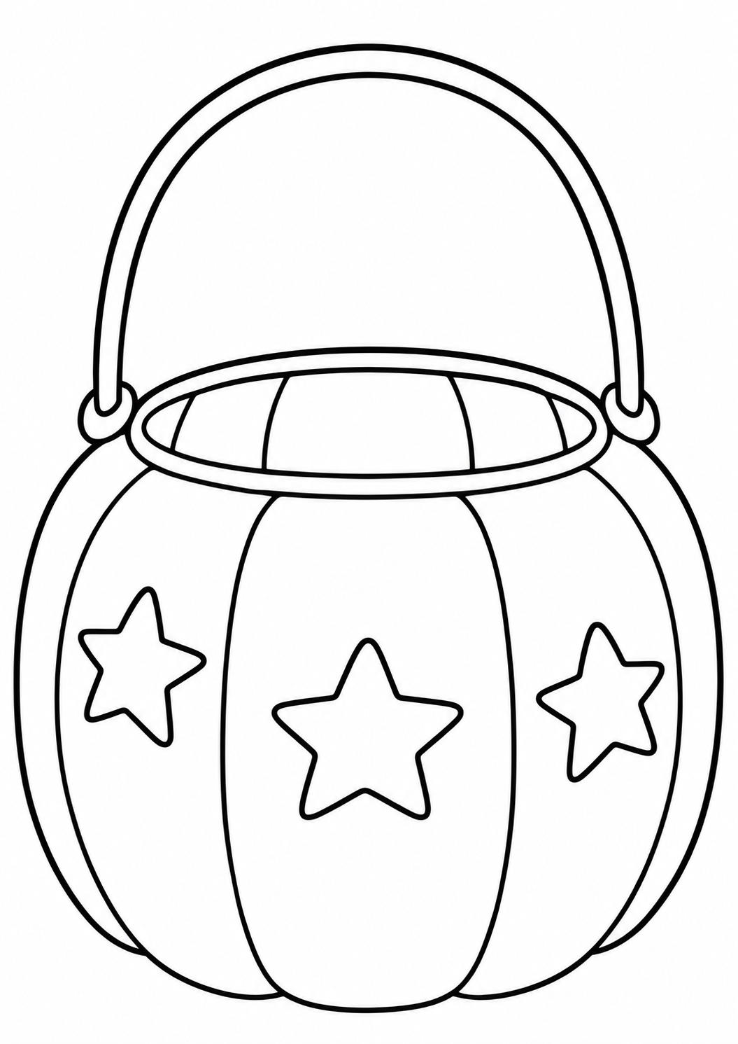 De pompoenlampion — zwart-wit kleurplaat