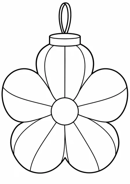 De bloemenlampion β kleurplaat om te printen