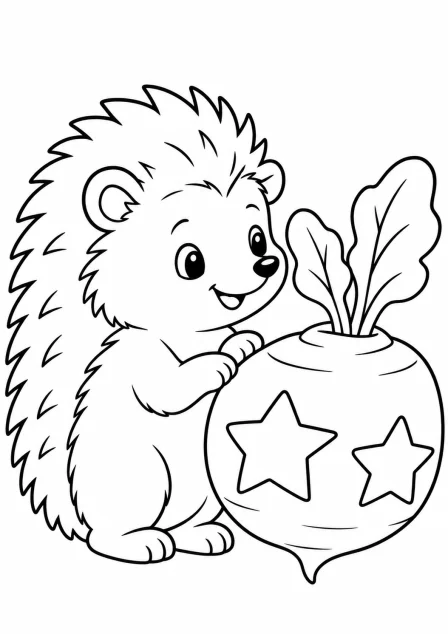 De egel met het lichtje β kleurplaat om te printen