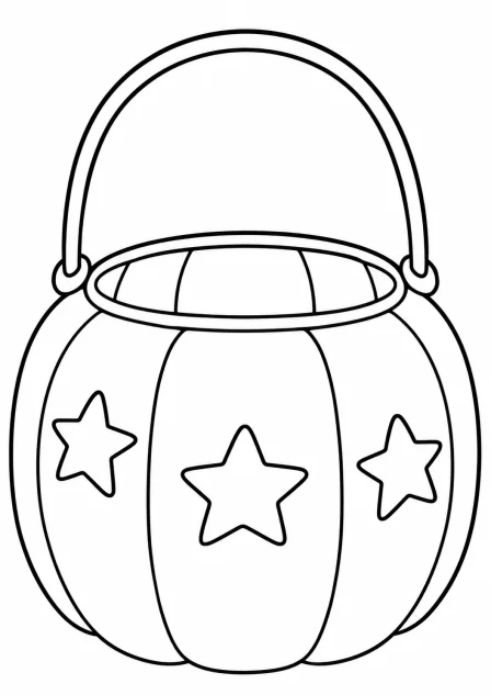 De pompoenlampion β kleurplaat om te printen
